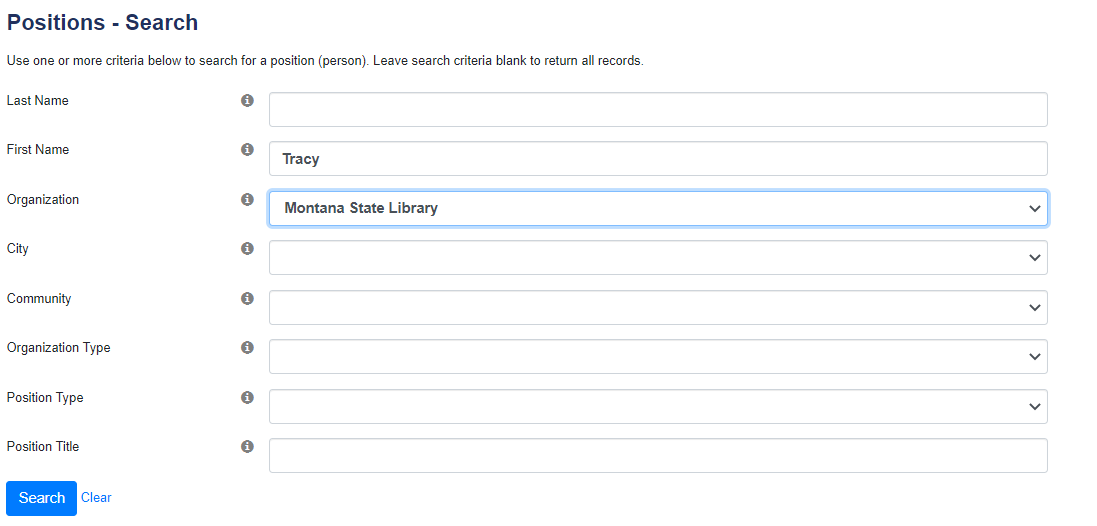 screenshot of the legacy search fields. 