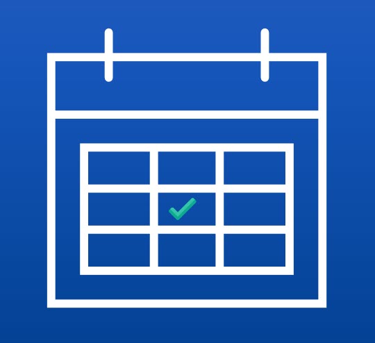 icon of calendar with checkmark