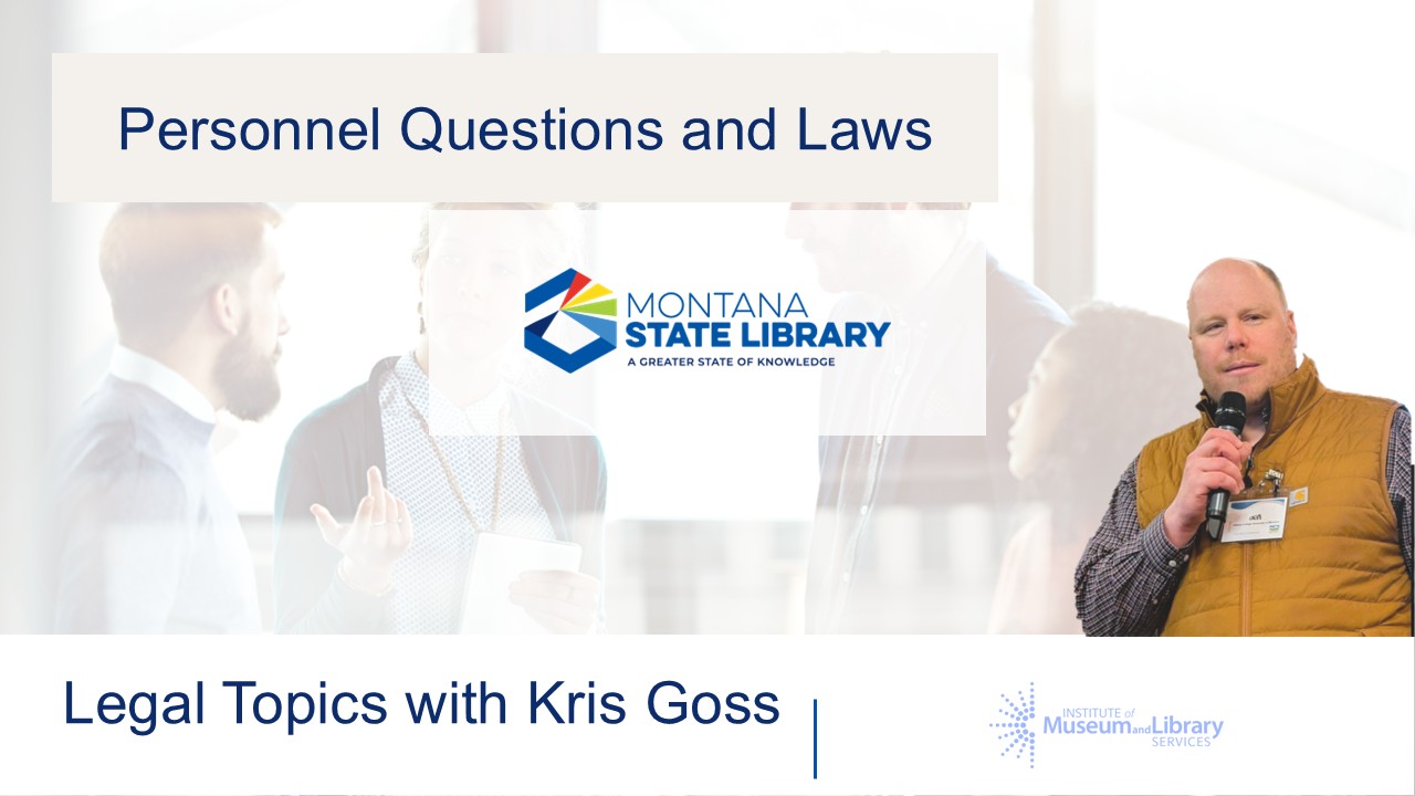 title slide for personnel questions and laws webinar