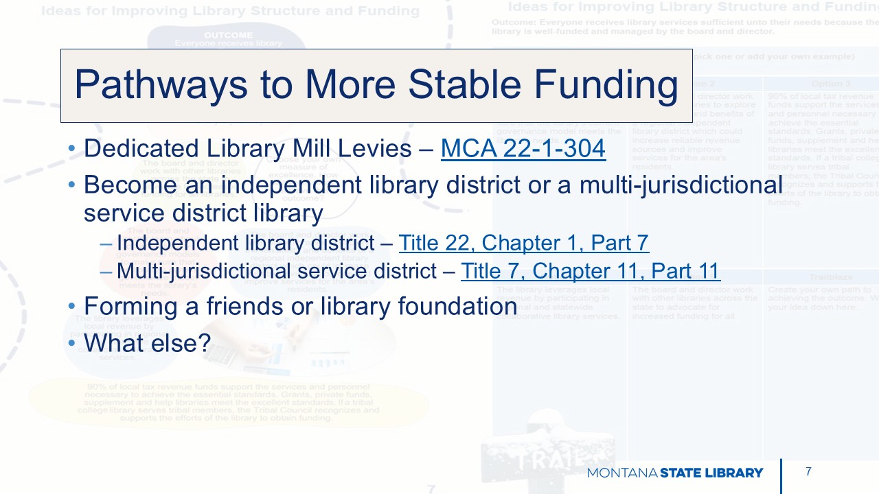 pathways to more stable funding