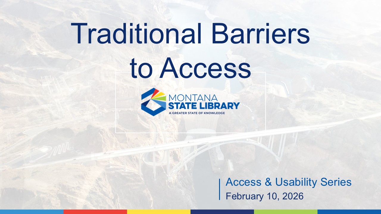 title slide for Traditional Barriers to Access webinar.