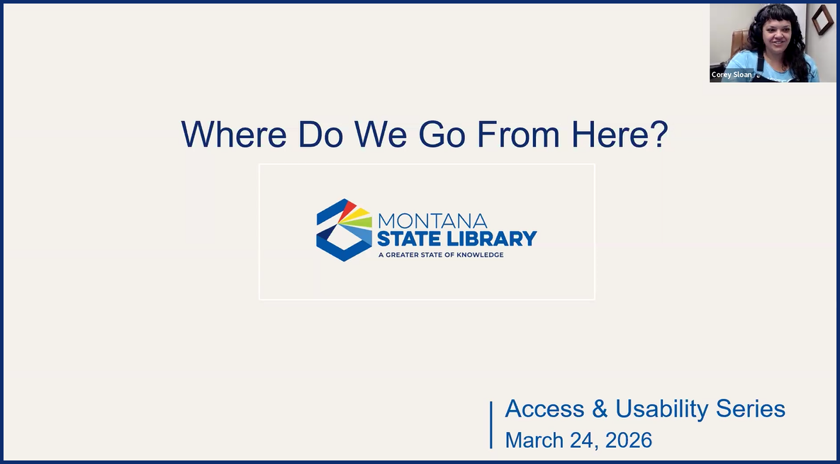 Title slide from webinar recording for Where Do We Go From Here?