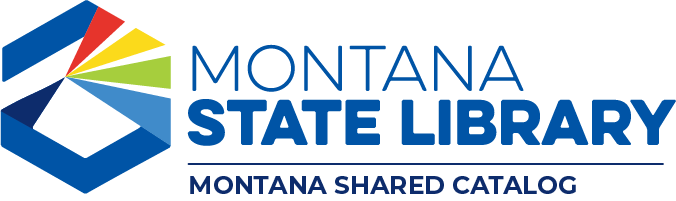 Montana state library prism logo with montana shared catalog tagline
